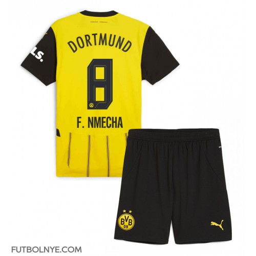 Camiseta Borussia Dortmund Felix Nmecha #8 Primera Equipación para niños 2024-25 manga corta (+ pantalones cortos)